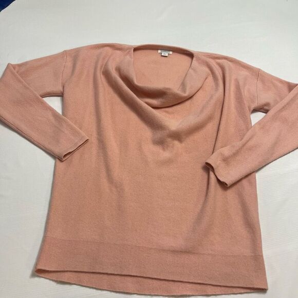 Sundance Women's 100% Cashmere Sweater Size M Oversized Pink Cowl Neck Long Slv - Picture 10 of 11
